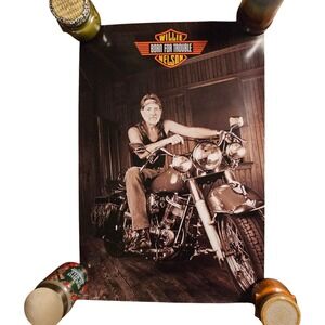 Willie Nelson Born For Trouble 20x30 Promo Poster Vintage 1990 CBS Records